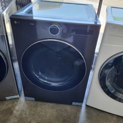 LG Gas Dryer Front Load Turbo Steam ThinQ Digital Dial 7.4 CU. FT.