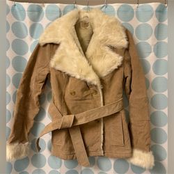 Wilson’s Leather Suede Jacket with Faux Fur - Women’s - Size small