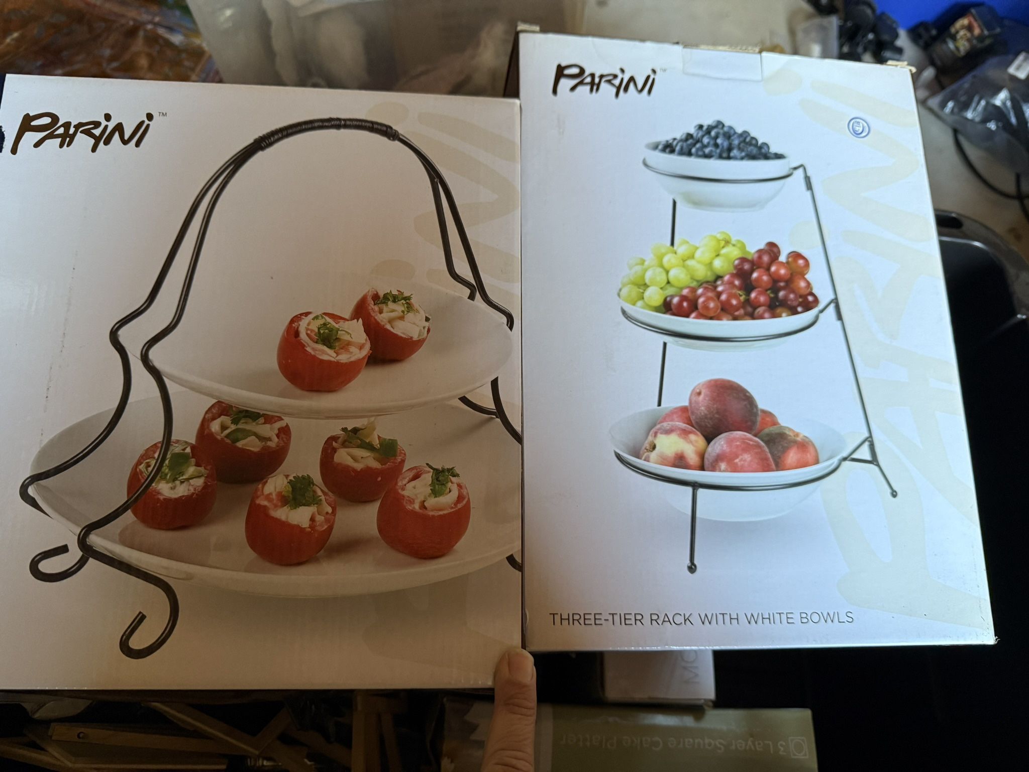 Parini 3 Tier Rack With Bowls And 2 Tier Rack With Plates