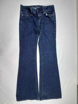 LOFT Modern Flare Dark Blue Denim Jeans