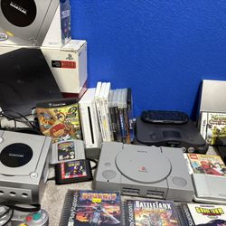 Nintendo game cube,wii,ds,n64,and games. Ps2,ps3,and ps1