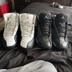 2 Pair Jordan 13s And 12s 