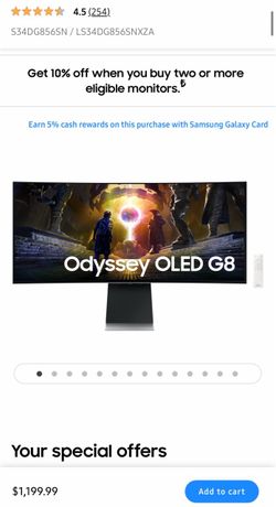 34 Inch Odyssey OLED G8 G85SD UWQHD 175H