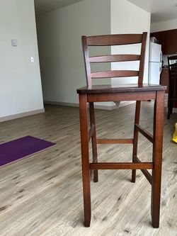 2 Solid Wood Bar Stools