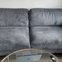 Grey Corduroy Couch