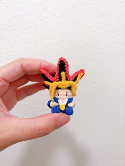 Crochet Mini Yami Yugi Yugioh Keychain/Handmade Yami Yugi Amigurumi
