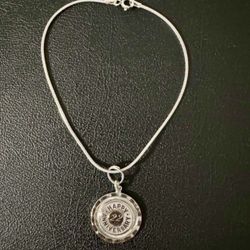 Sterling silver 925 Italy bracelet pendant anklet happy 22 anniversary  Chain approximately 9 inches long