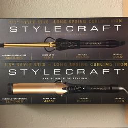 StyleCraft Hair Curling Iron & Flat Straightener