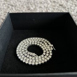 Men Moissanite Tennis Chain 4MM