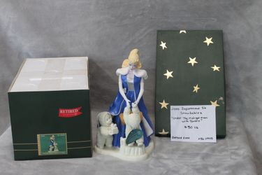 Snowbabies “ under the midnight moon with Barbie”