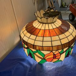 Antique Leaded Glass Fixture