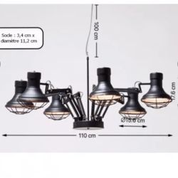 PENDANT LAMP SPIDER MULTI 6-LITE KARE DESIGN