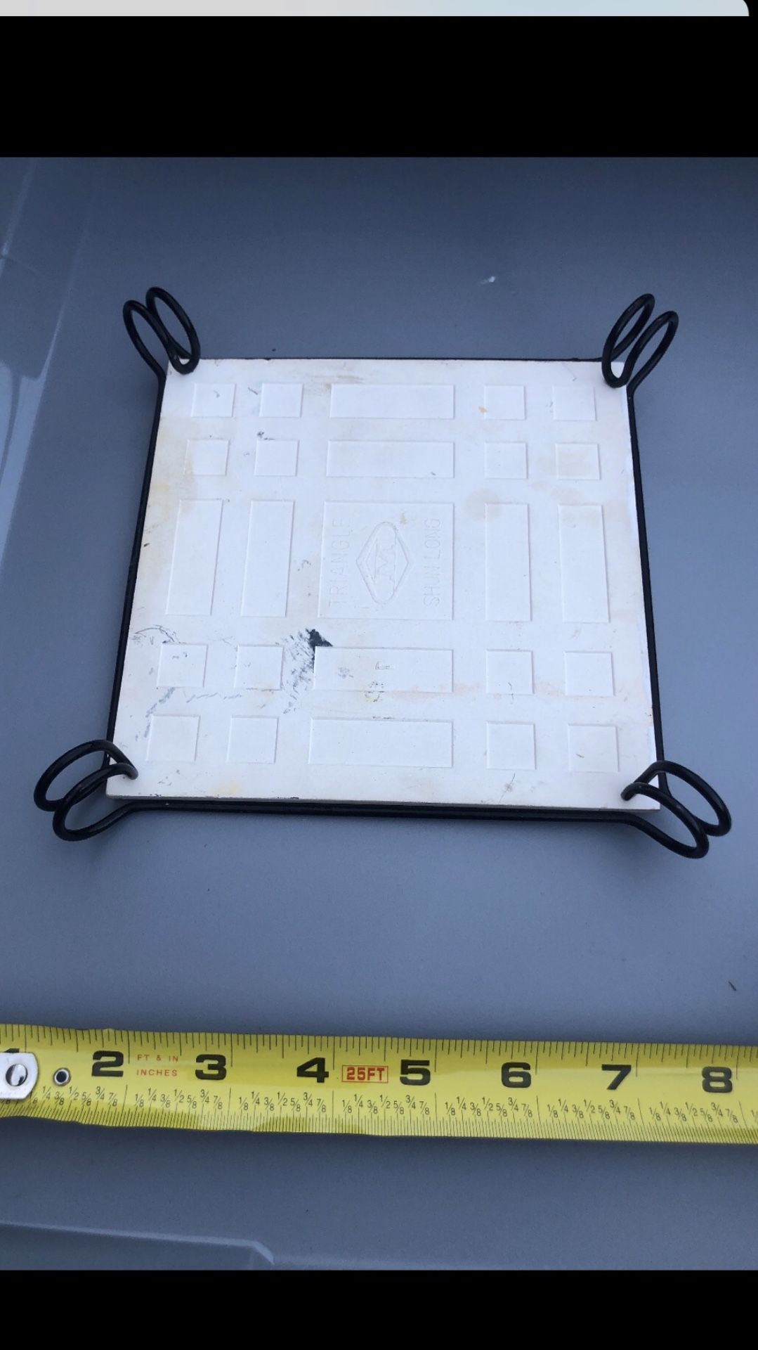 Vintage ceramic trivet, State of Colorado