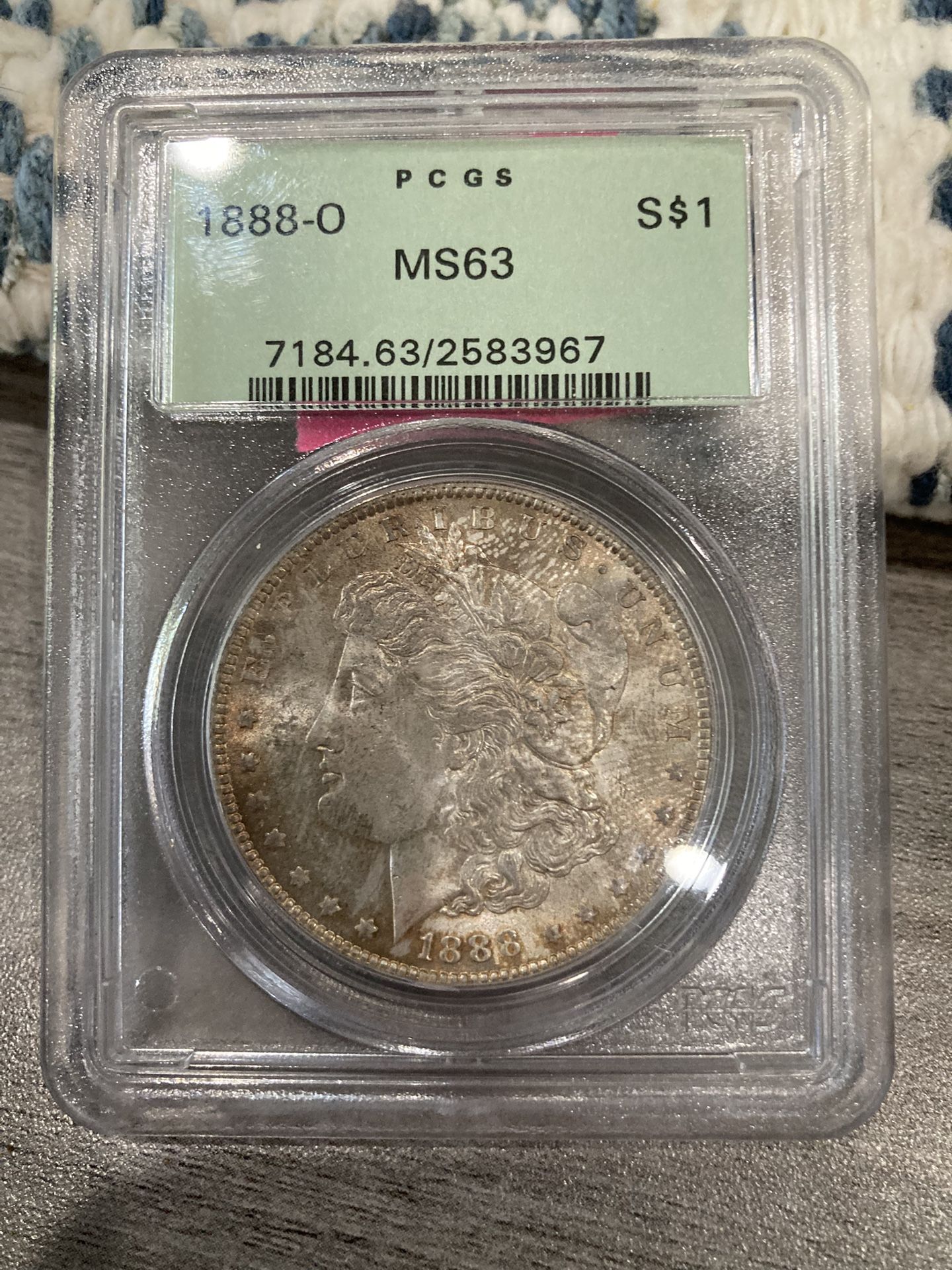 1888 O Morgan Silver Dollar Pcgs Ms63