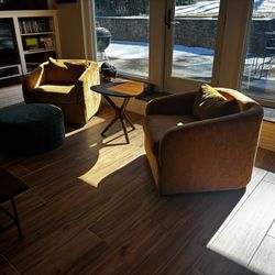 Pair of Joy Bird swivel Chairs