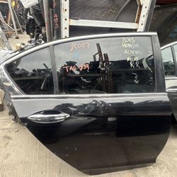 Honda Accord Rear Door Passenger Side RH Black Sport LX 2013 - 2017 ; JC007