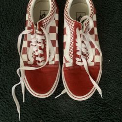Red Checkered Vans