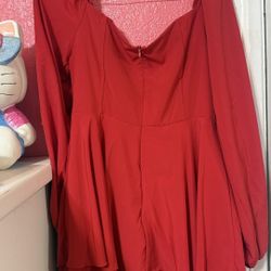 Elegant Red Mini Dress