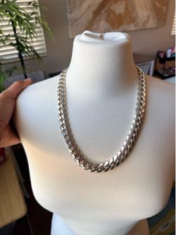 925 SOLID 15mm 24” CUBAN LINK CHAIN 302 grams!