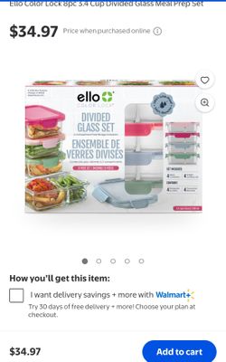Brand new Ello color lock leak proof divided glass containers 

8 pieces set