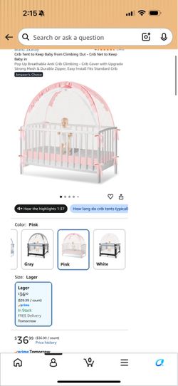 Baby Crib Tent / Crib Net – Pink