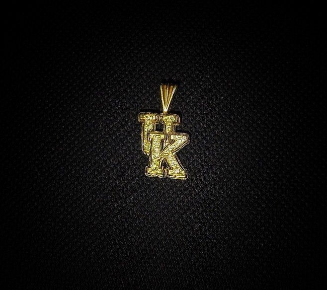 14k Gold - "UK" Logo Pendant 