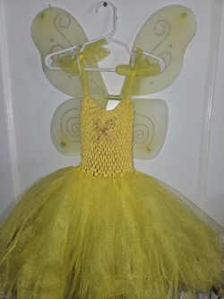Handmade Yellow Butterfly Costume Tutu