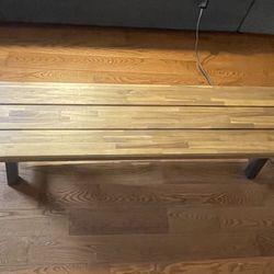 Modern Wood Bench – Minimalist Solid Top (Entryway/Dining)