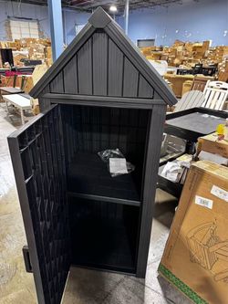 Outdoor Resin Storage Cabinet Sturdy All-Weather Shed