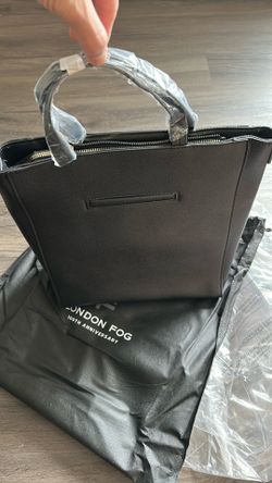 London Fog 100 Anniversary Collection Handbag Sophia Studded Tote Black