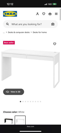 IKEA White Micke Desk