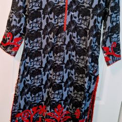 Handmade Floral Patterned Dress