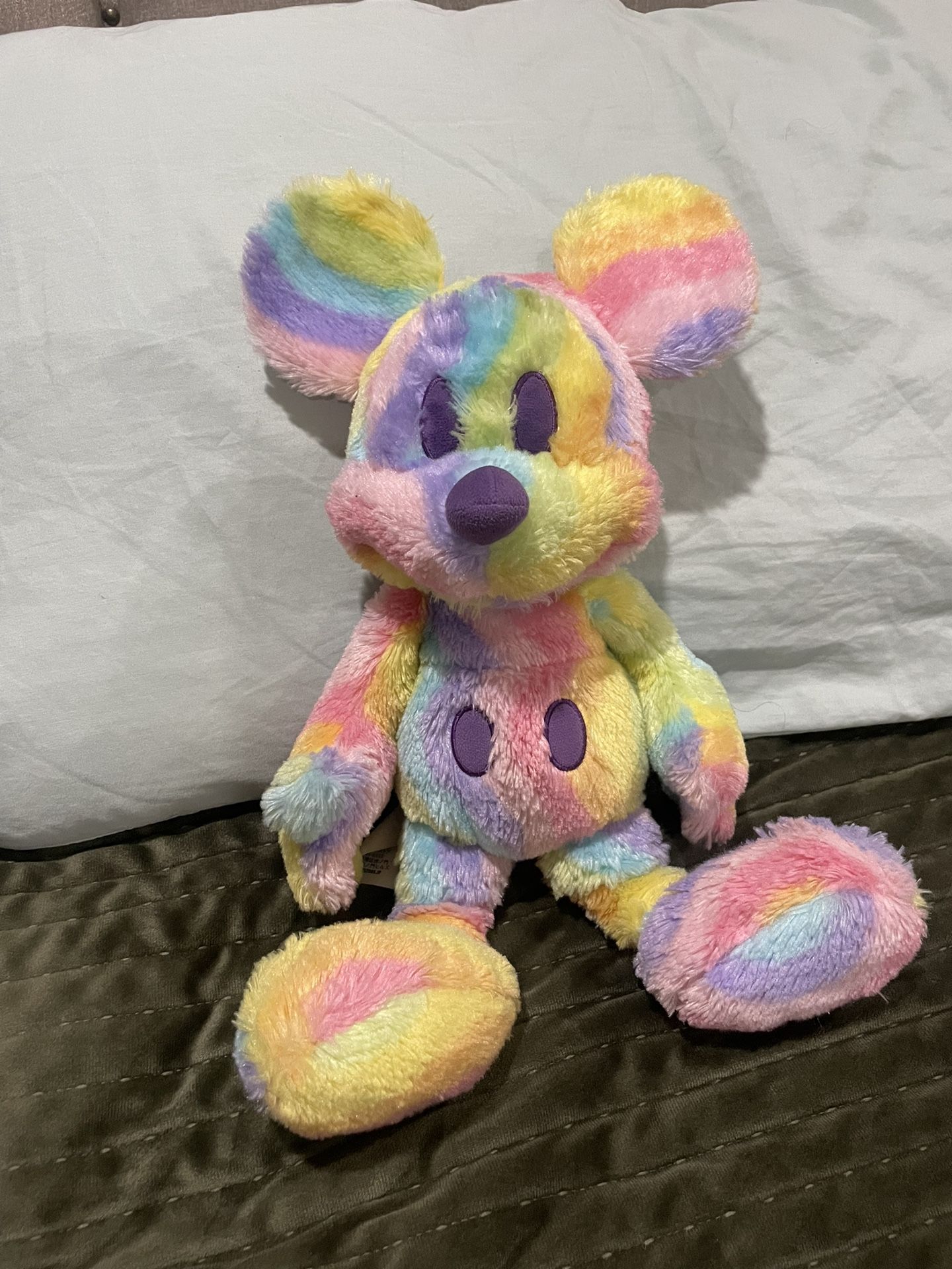 Pastel Rainbow Mickey Mouse Plushy 