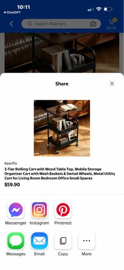 Keerffo 3-Tier Rolling Storage Cart