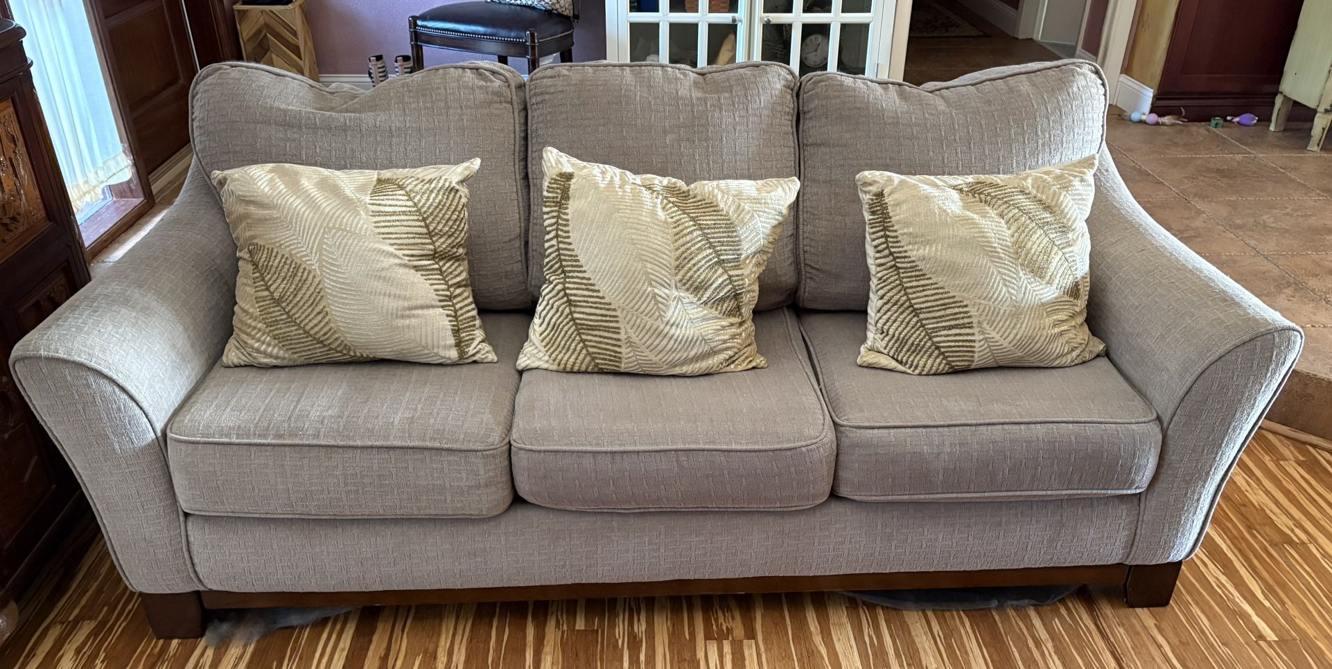3 Piece Living Room Set with New Sealy Pull Out Bed