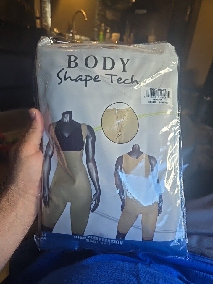 Body Shape Tech 744 High Compression Garment/faja. Above the Knee/hooks & Zipper