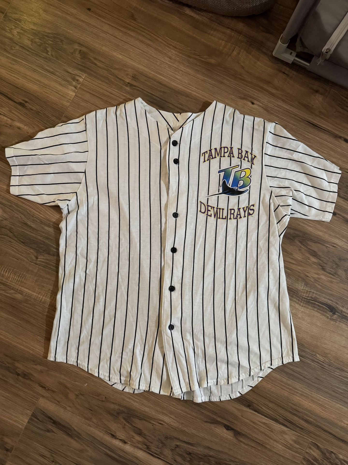 Vintage Tampa Bay Devil Rays Baseball Jersey T-Shirt Xl