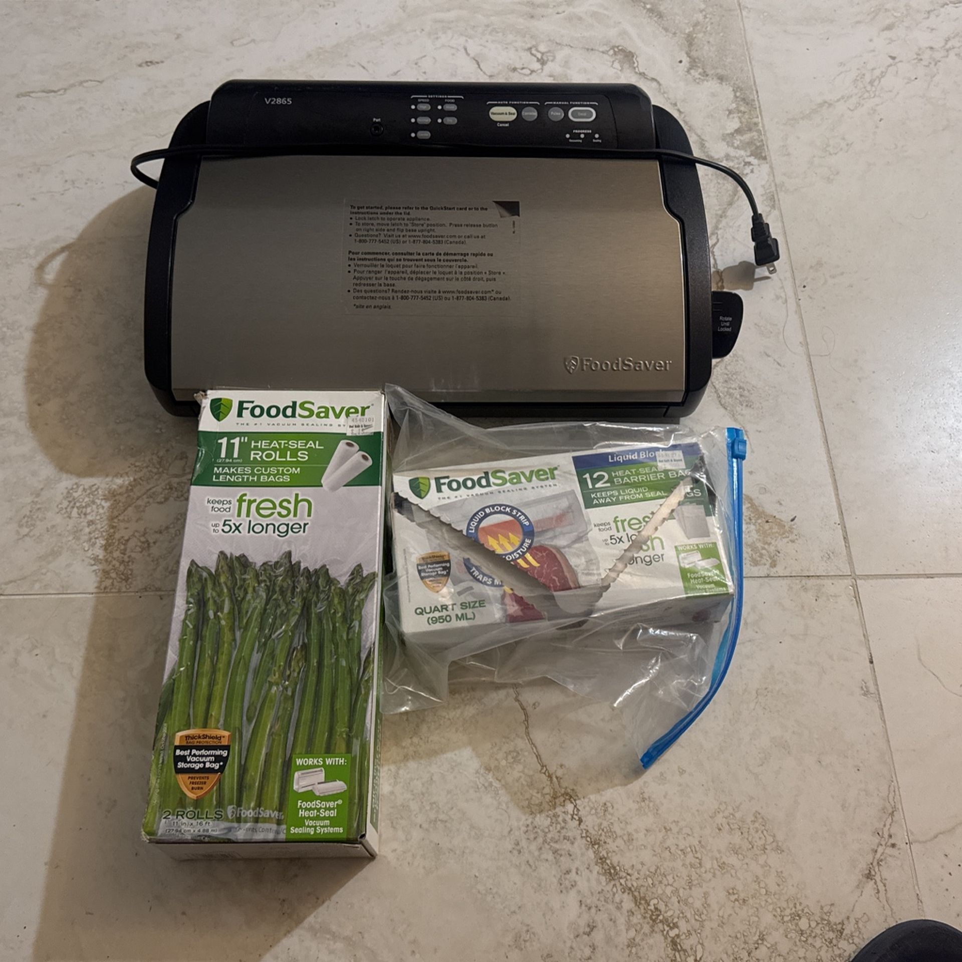 FoodSaver Vacuum Bag Sealing Systems for Food, No Refill.