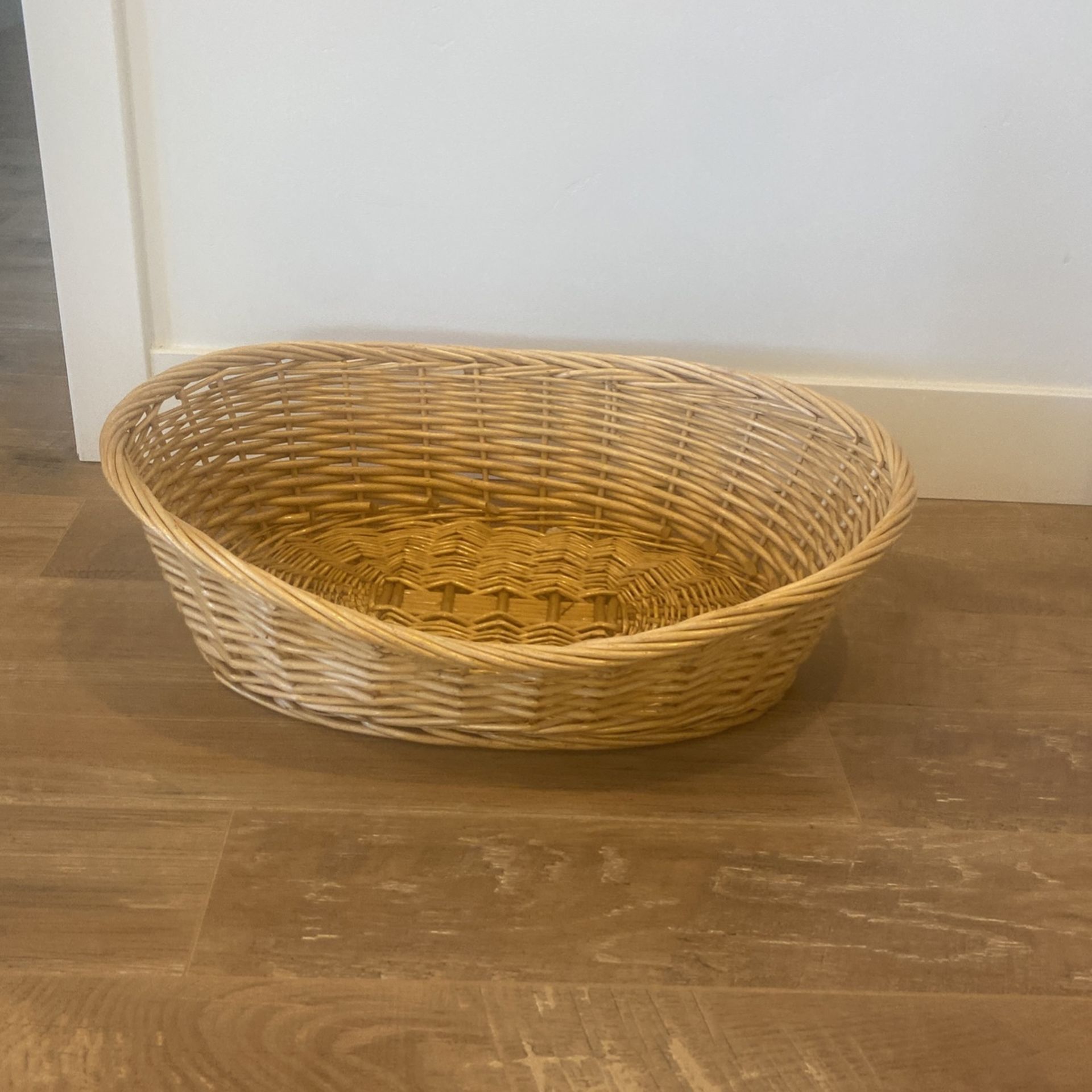 Wicker Basket Dog Bed