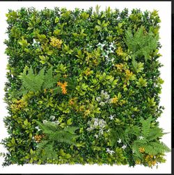 ODTORY Artificial Boxwood Hedges Panels, 20"x20" 12P (33.5 sqft), Green