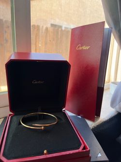 Cartier juste un clou bracelet small size unisex in rose gold