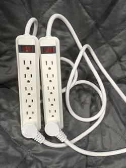 2-Pack 6-Outlet Power Strip / Surge Protectors - Brand New