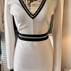 White/Black Elegant Dress  Size Sm $35