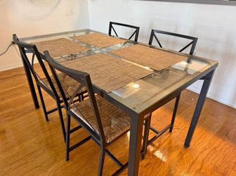 Glass Table with 4 chairs