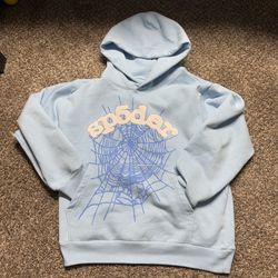 Sp5der Sky Blue Hoodie