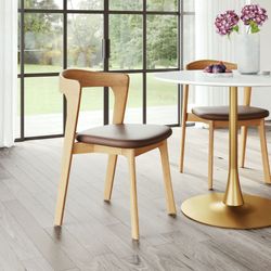 Pioro Brown & Natural Dining Chair (Set of 2)