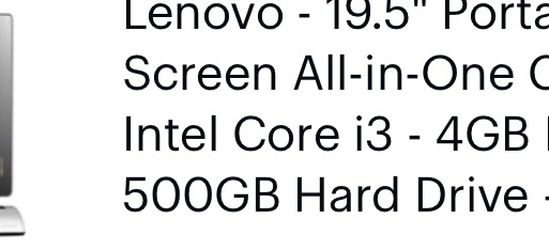 Lenovo All In One Desk Top