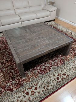 Large Square Wood Coffee Table