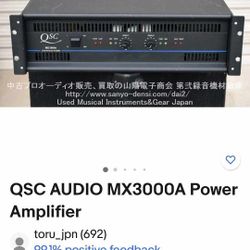 Brandnew Qsc Mx3000a Professional Powered Amp
