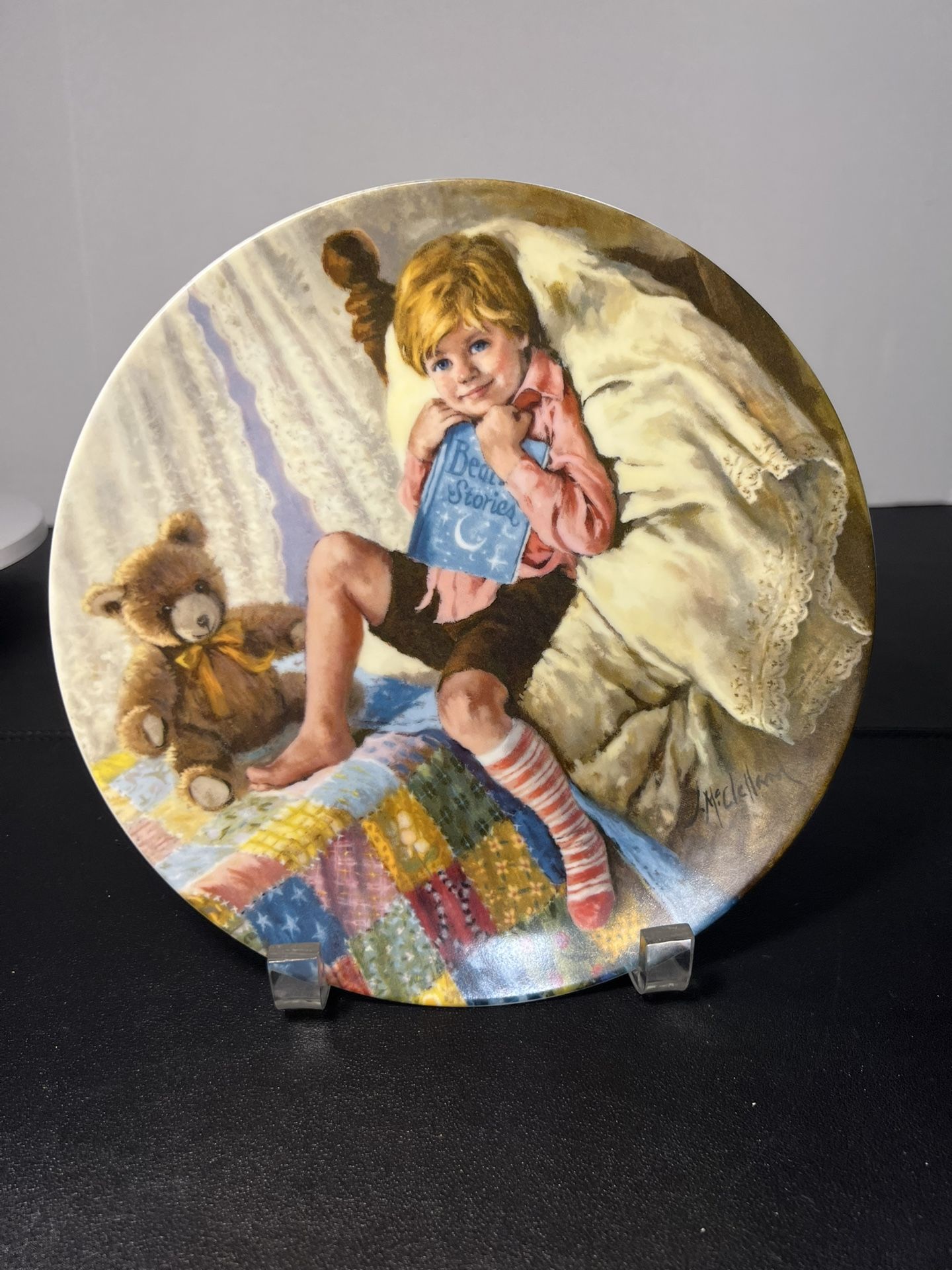 RECO International 1984 6th Issue Mother Goose Plate Diddle Diddle Dumpling,8.5”